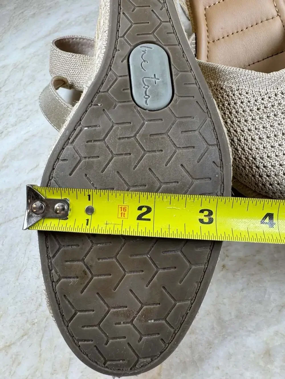 Me Too Blair Espadrille Wedge Sandals Gold Metallic Knit Womens 8.5 M